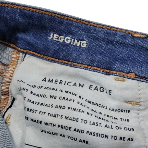 American Eagle Jeans Size 0 American Eagle Outfitters Super Stretch Jegging Blue - Picture 6 of 7